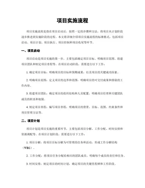项目实施流程
