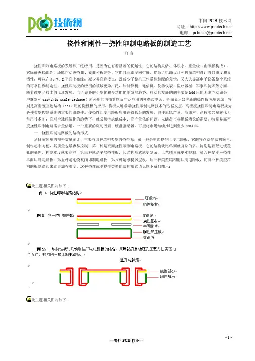 挠性和刚性-挠性印制电路板的制造工艺