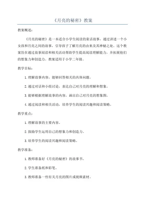 《月亮的秘密》教案
