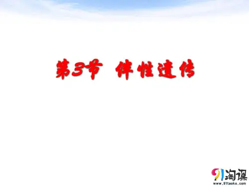 课件6：2.3 伴性遗传