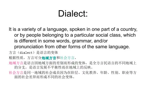 社会方言-语言学