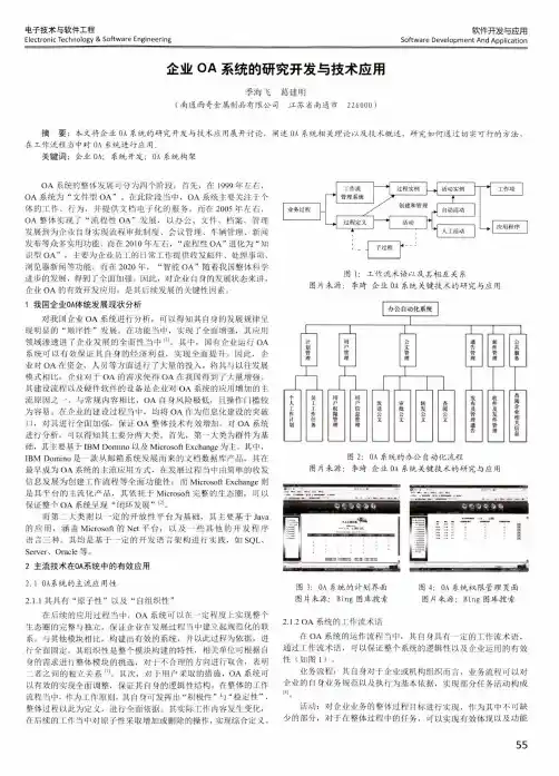 企业OA系统的研究开发与技术应用