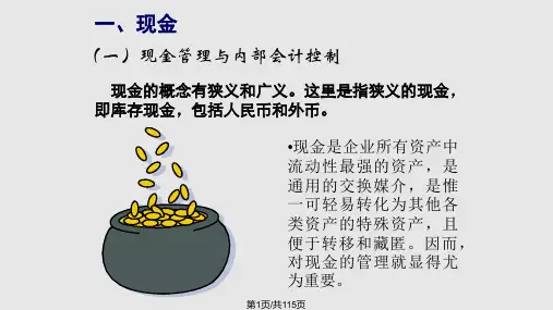 财务会计流动资产PPT课件
