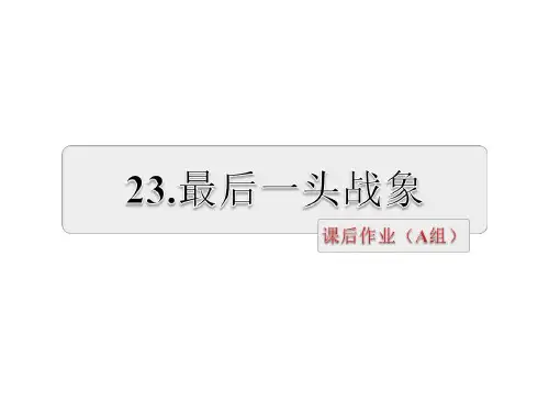 六年级上语文课件第23课 最后一头战象课后作业 人教新课标(共20张PPT)