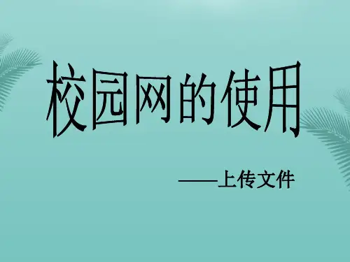 校园网的使用推荐优秀PPT