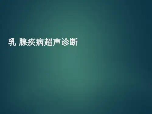 乳腺疾病超声诊断与BI_RADS分级