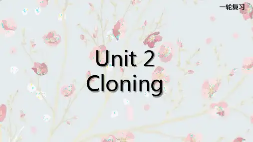 高三英语一轮复习优质课件5：Unit 2 Cloning