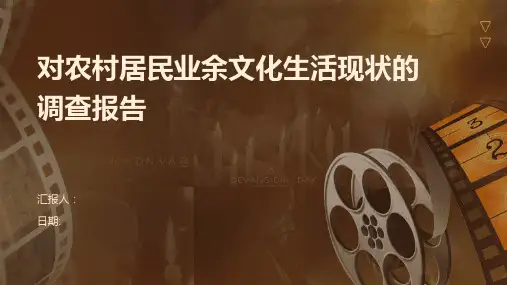 对农村居民业余文化生活现状的调查报告