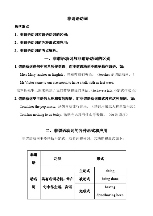 高中英语语法-非谓语动词详解