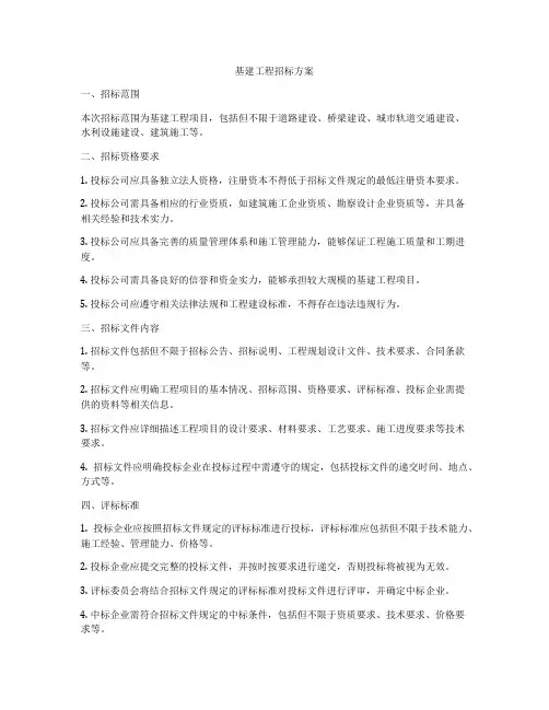 基建工程招标方案