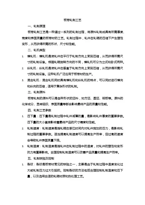 板带轧制工艺
