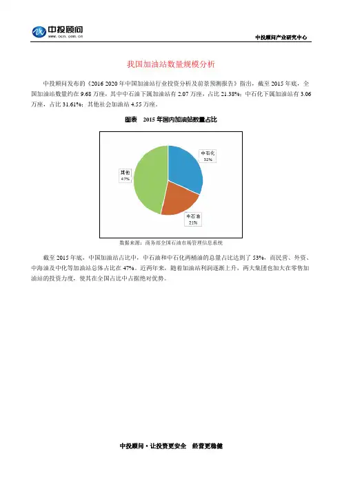 我国加油站数量规模分析