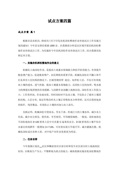 试点方案四篇_2