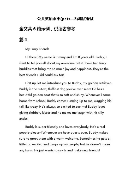 公共英语水平(pets—3)笔试考试