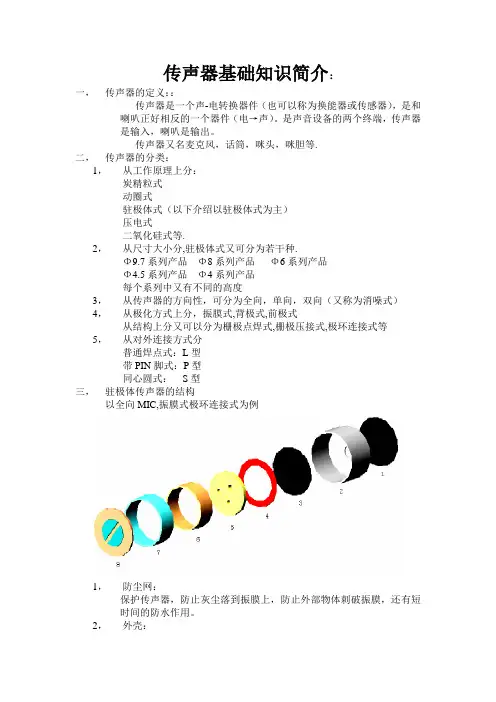 mic的内部结构,工作原理,以及相关指标的含义