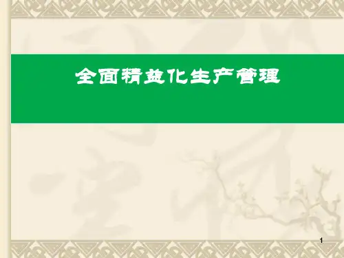 全面精益化生产管理(PPT133页)