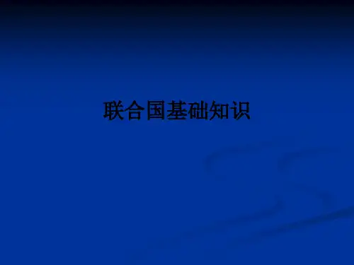联合国基础知识ppt课件