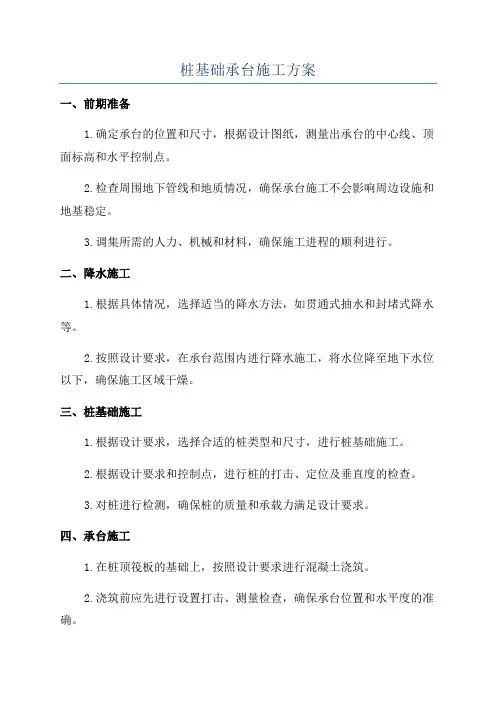 桩基础承台施工方案