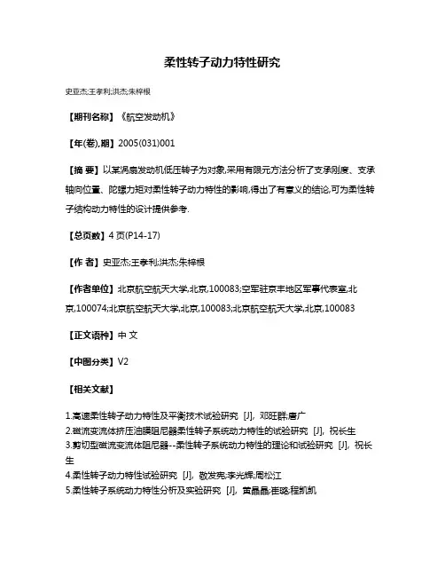 柔性转子动力特性研究