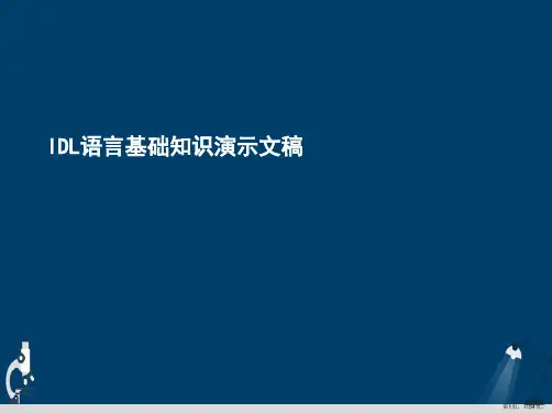 IDL语言基础知识演示文稿