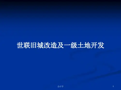 世联旧城改造及一级土地开发PPT学习教案