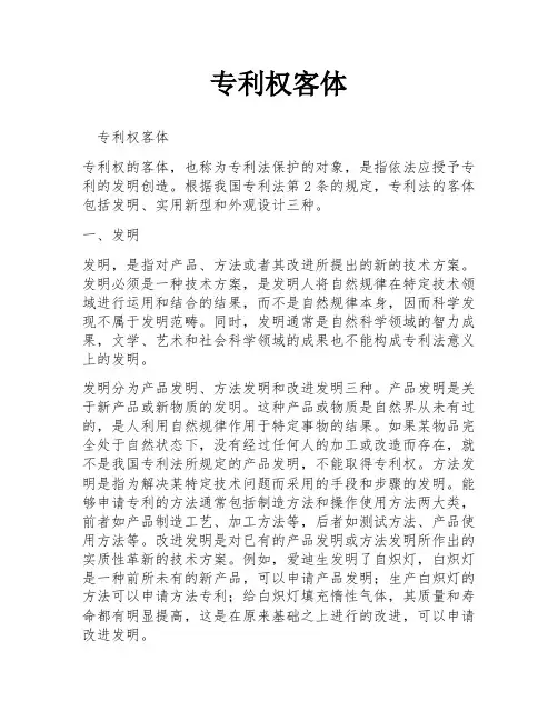 专利权客体