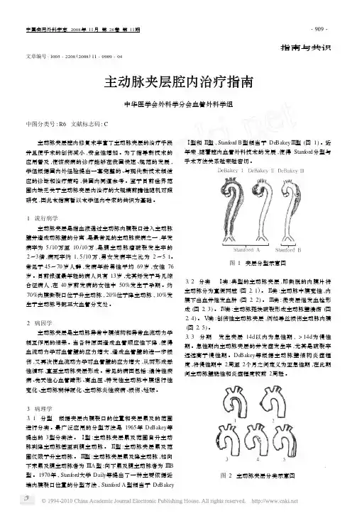 主动脉夹层腔内治疗指南