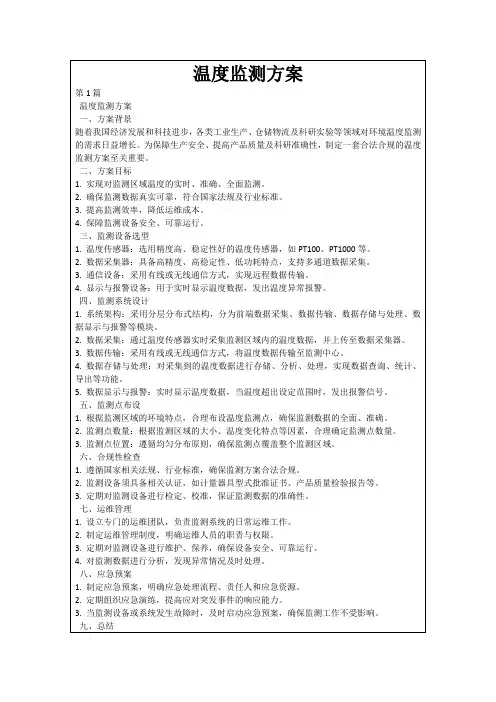 温度监测方案