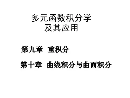 多元函数积分定义