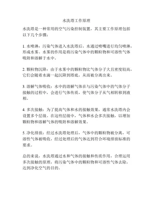 水洗塔工作原理