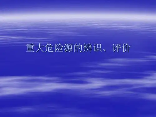 重大危险源的辨识