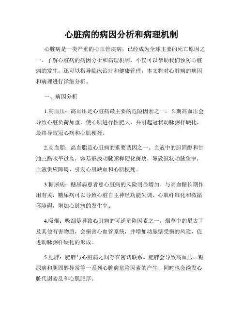 心脏病的病因分析和病理机制