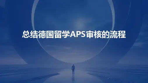 总结德国留学APS审核的流程PPT