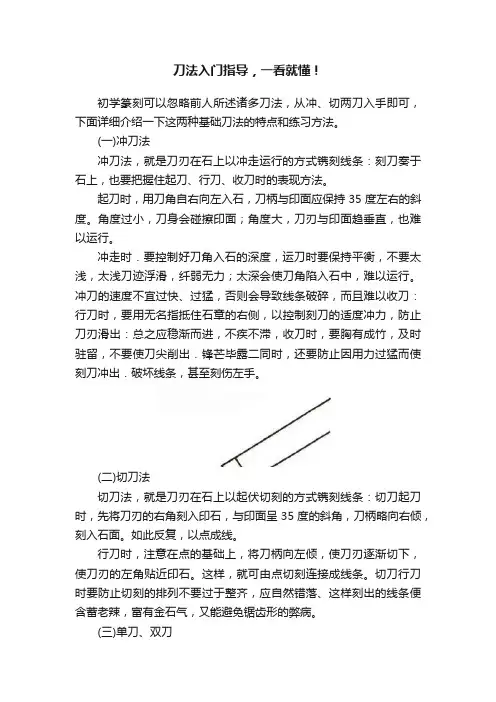 刀法入门指导，一看就懂！