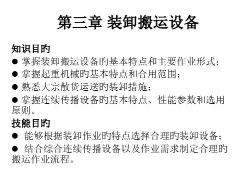 第三章-装卸搬运设备