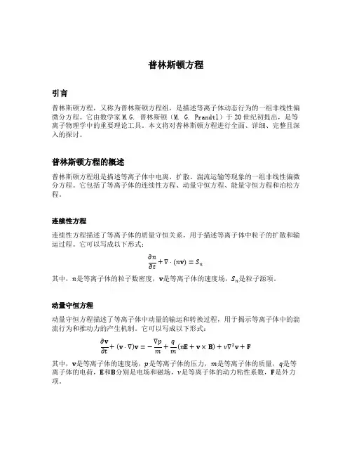 普林斯顿方程