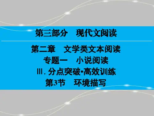 高考小说复习(3)——环境描写