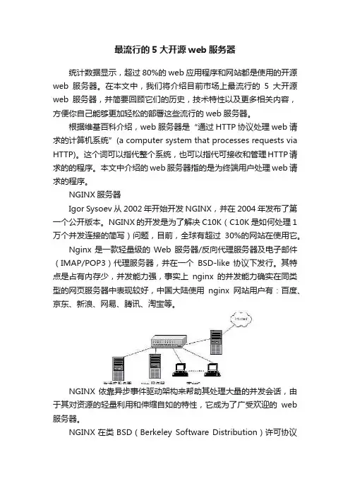 最流行的5大开源web服务器