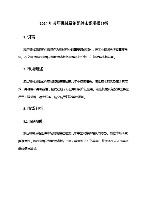 2024年液压机械及组配件市场规模分析