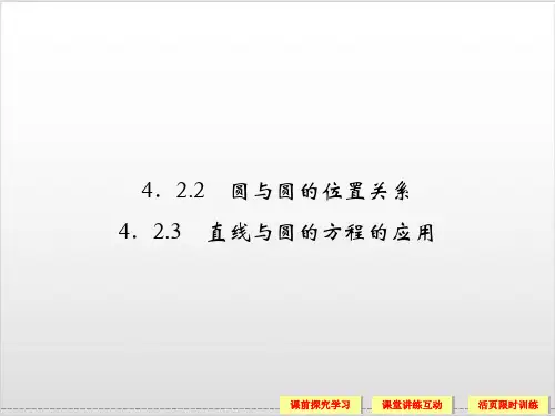 圆与圆的位置关系PPT完美课件