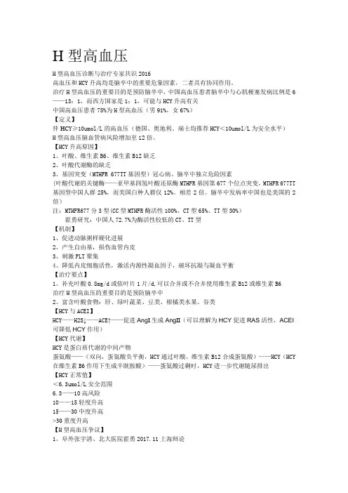 H型高血压