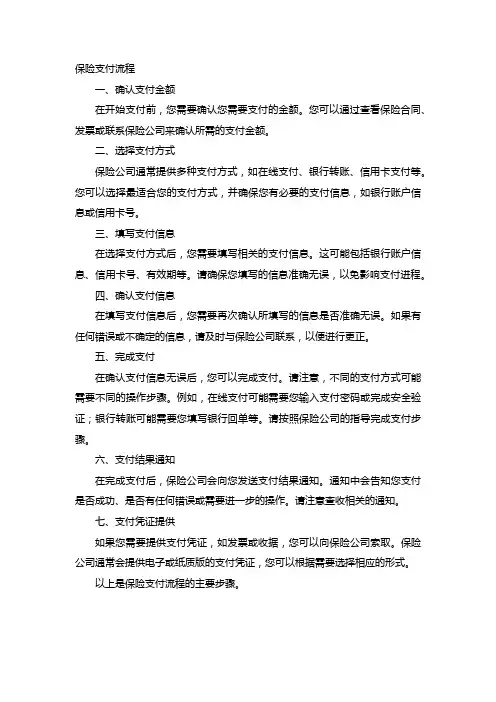 保险支付流程