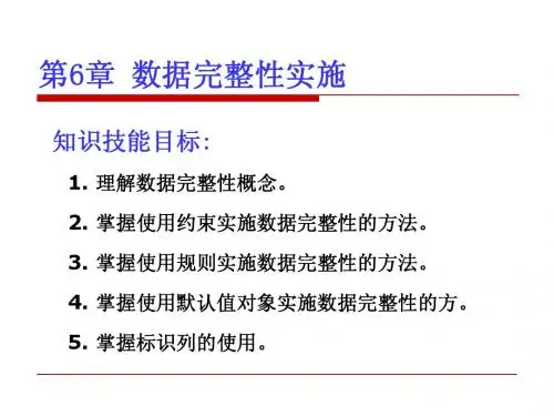 SQL Server数据库应用开发技术 第六章