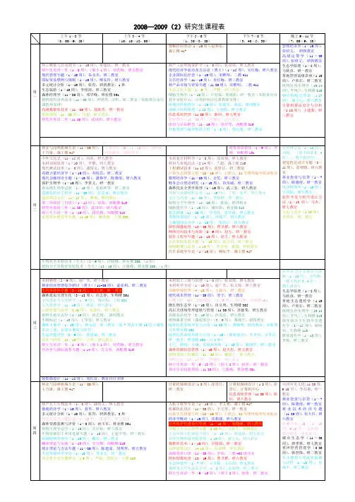 研究生2002-2003(2)课程表 - 北京林业大学