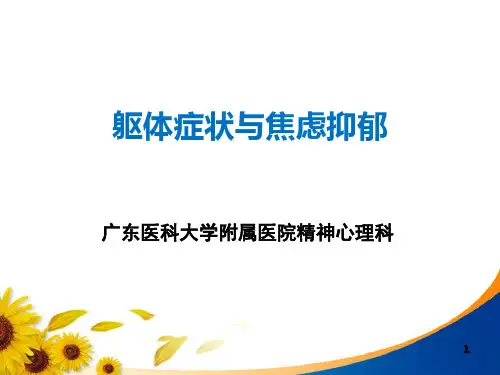 躯体症状与抑郁焦虑PPT课件