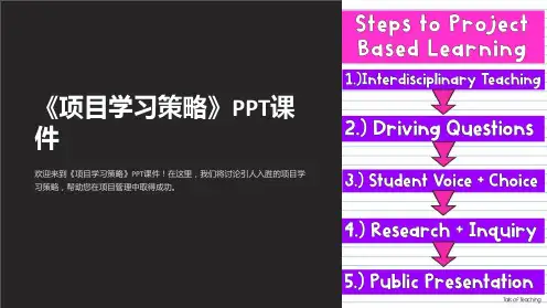 《项目学习策略》课件