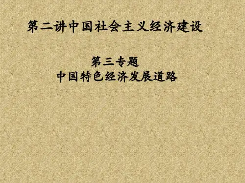中国特色经济发展道路概论