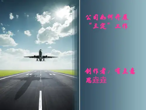 公司如何开展“三定”工作—培训课件