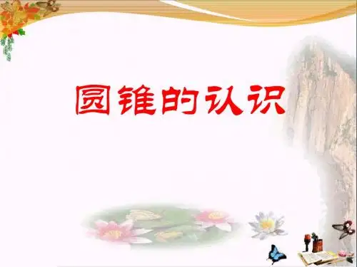 《圆锥的认识》PPT