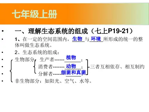 初中生物会考复习课件4PPT幻灯片